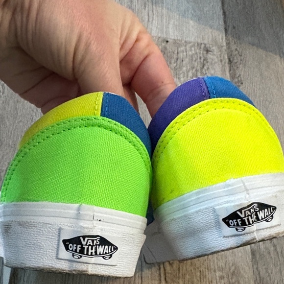 Vans Kids Sneakers in Pink, Blue, and Yellow - Picture 4 of 6